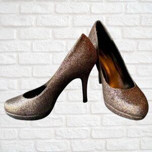 Purple Pink Sparkle Glitter Platform Pumps Call It Spring Size 8 Party Holiday